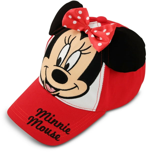 Hot Red Minnie Ear Polka Dots Bow Adjustable Kids Girl Beach Sport Sun Hat Cap
